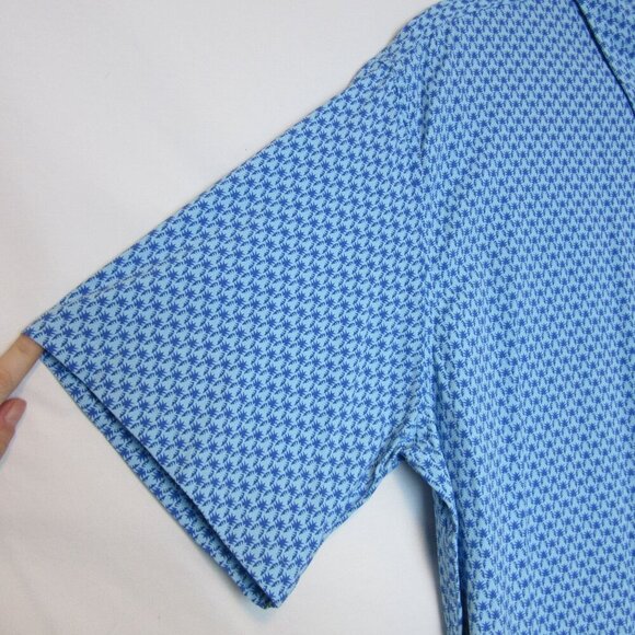 Tori Richard Short Sleeve Tropical Button Up Shirt Mens 2XL Blue Pineapple - Picture 2 of 6